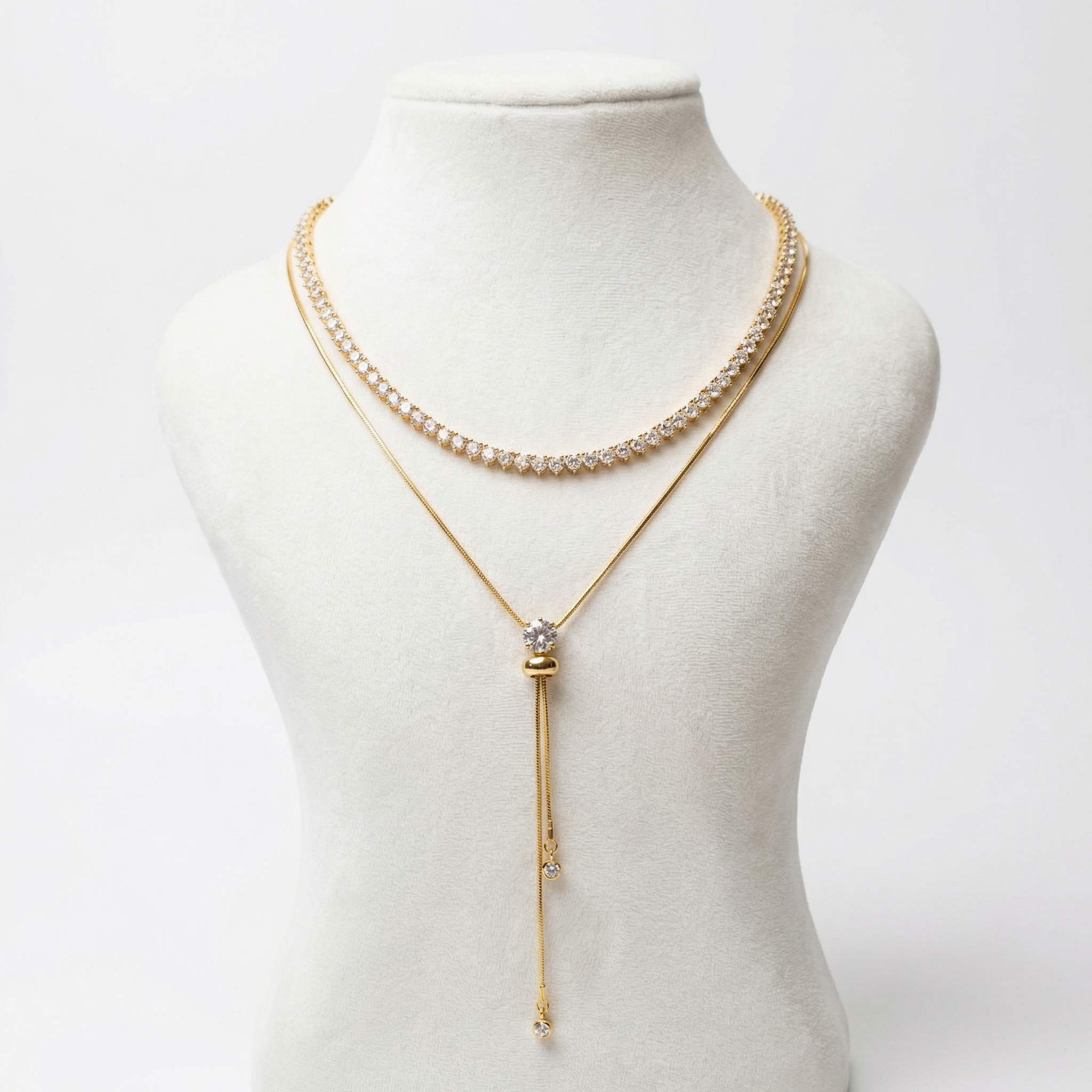 Colar em ouro amarelo 18K com diamantes