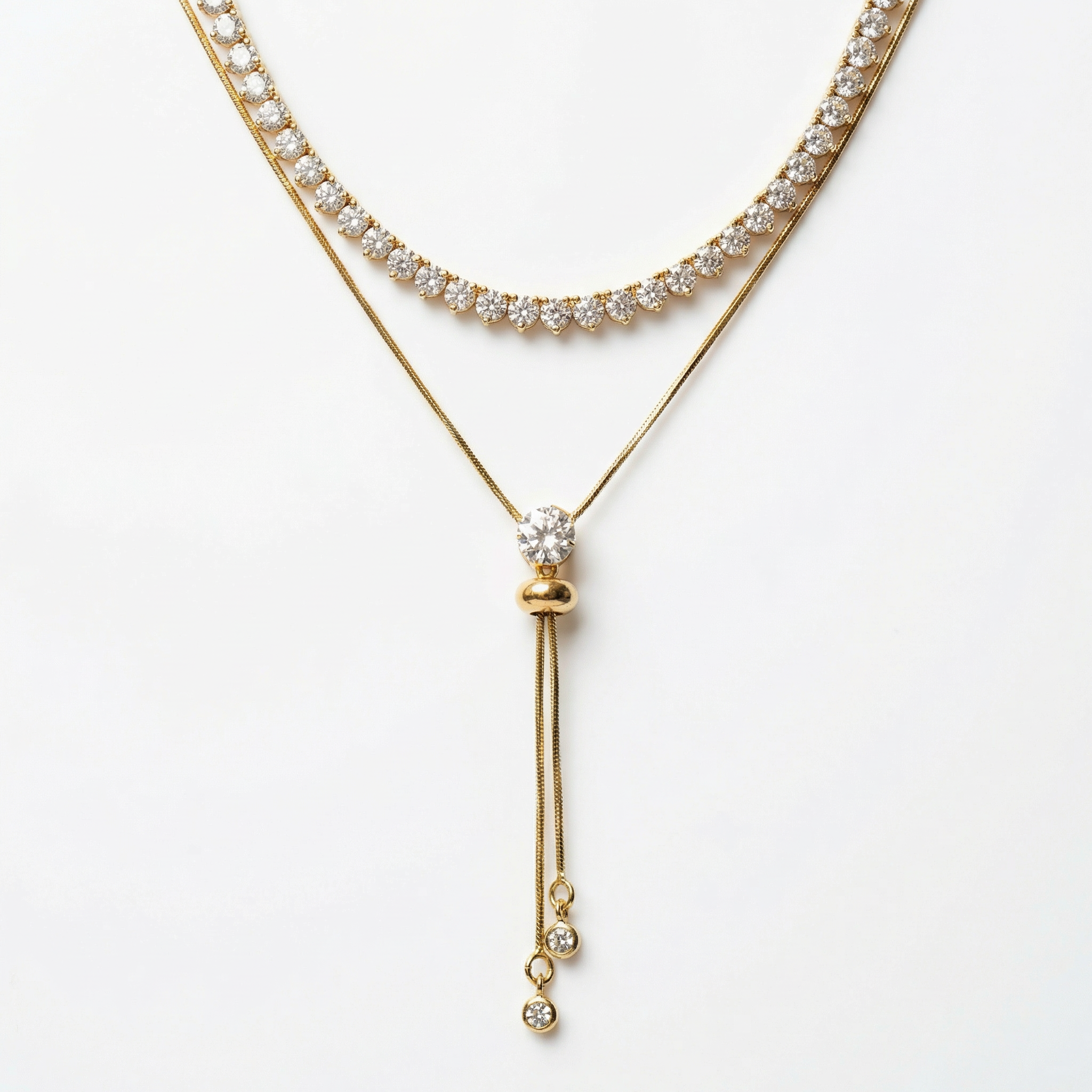 Colar em ouro amarelo 18K com diamantes