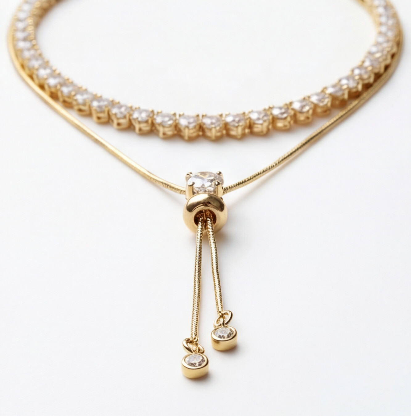 Colar em ouro amarelo 18K com diamantes