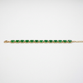 Pulseira de ouro 18k e esmeraldas