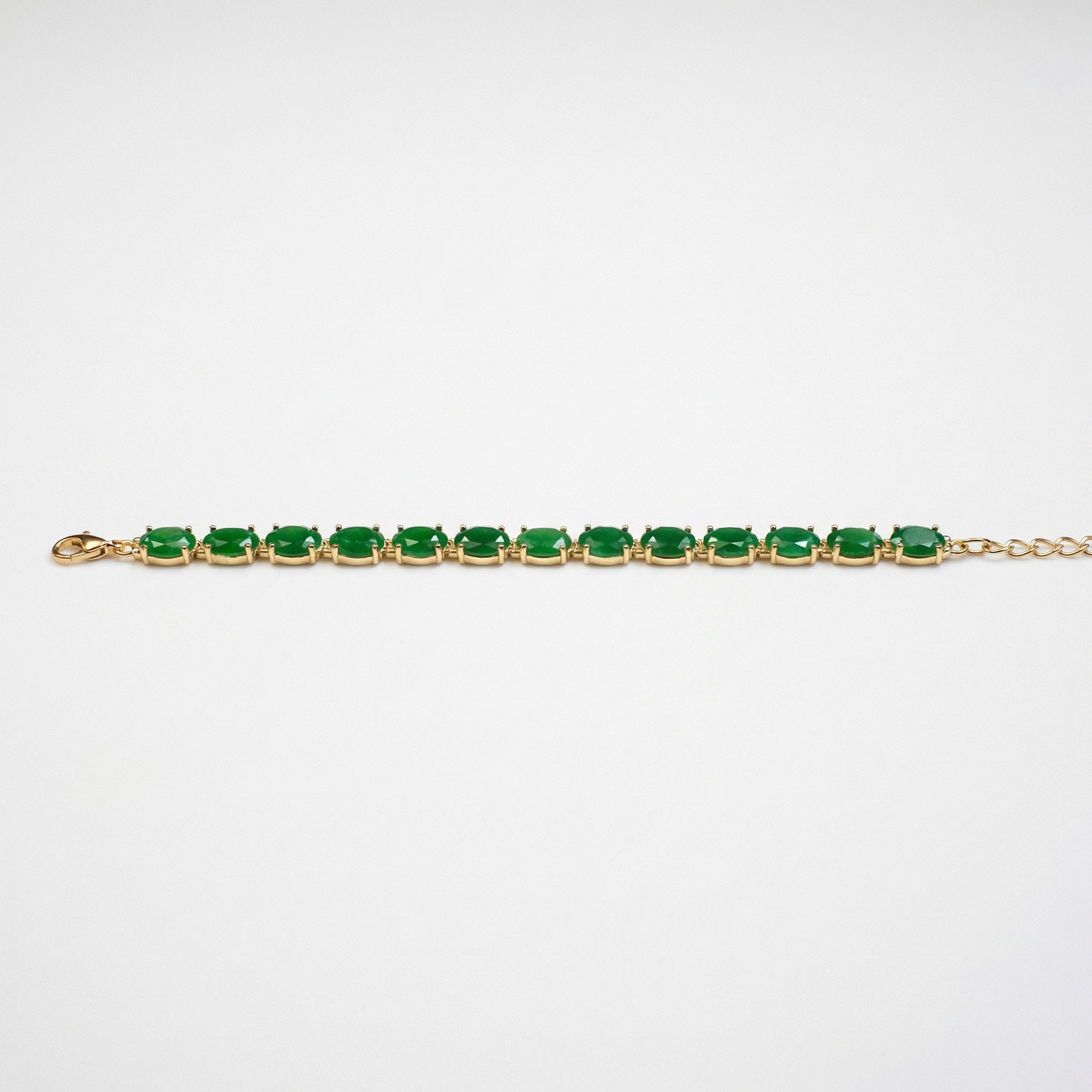 Pulseira de ouro 18k e esmeraldas